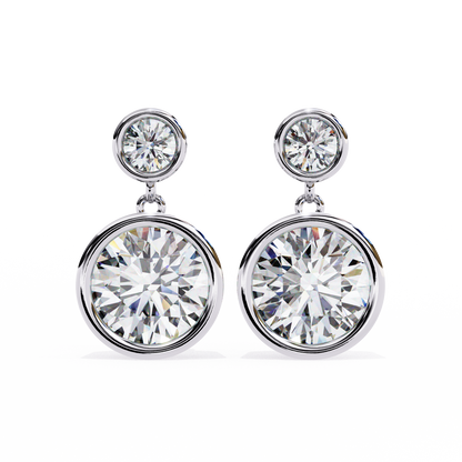 Boucles d'oreilles pendantes en diamant Evoke