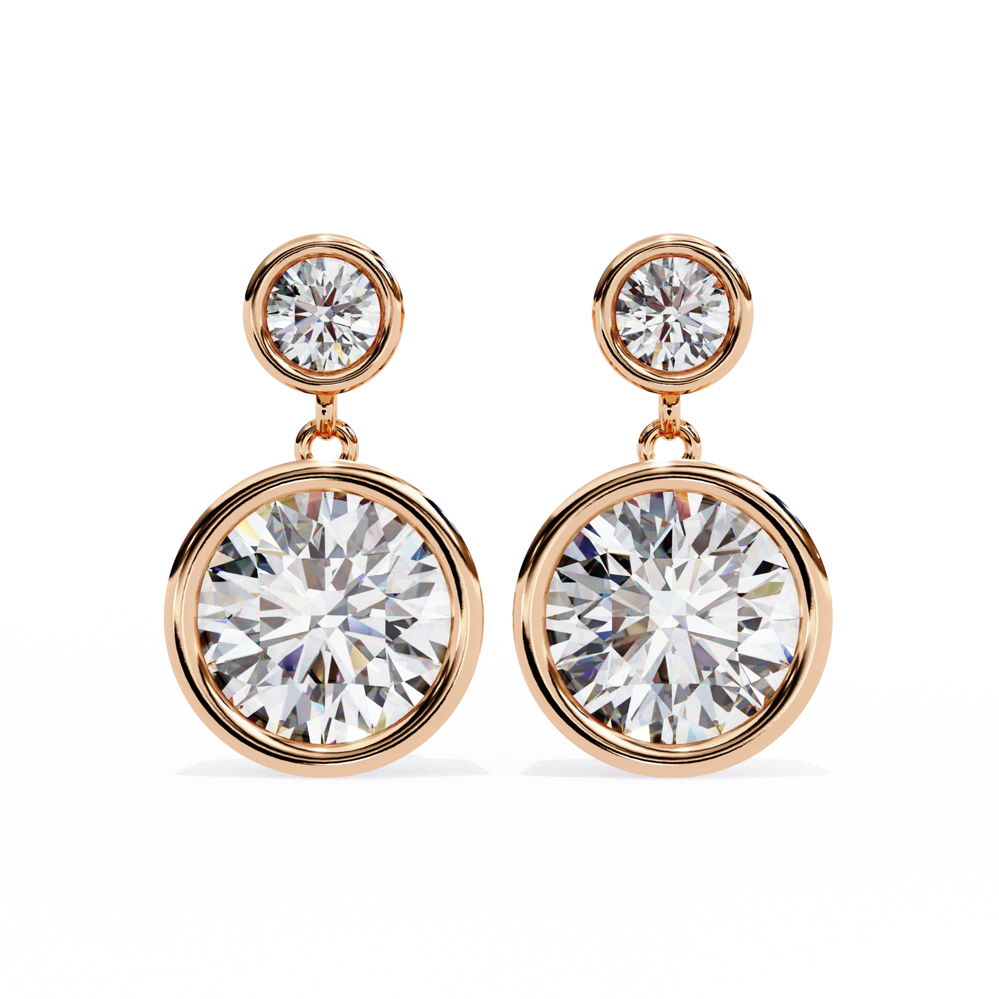 boucles d'oreilles pendantes en diamant evoke