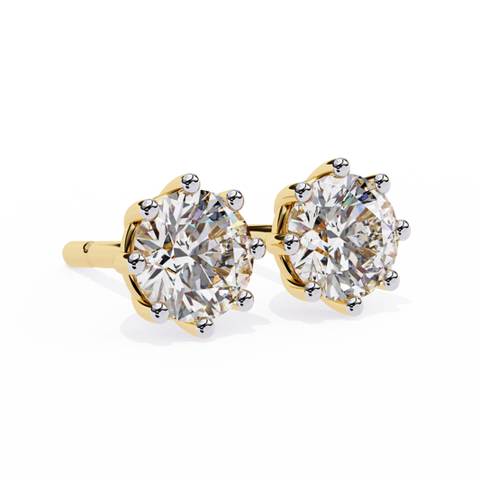 Imperial Round Diamond Earrings - Espira Fine Gems