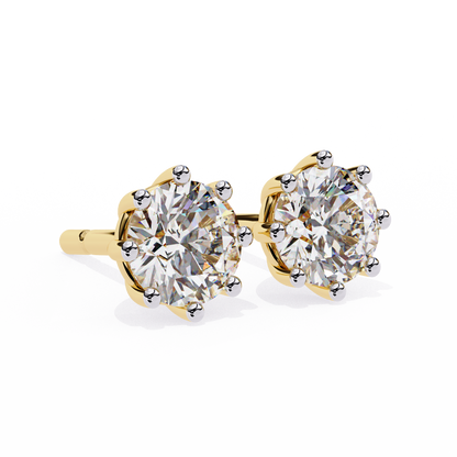 Boucles d'oreilles rondes en diamant Valentina