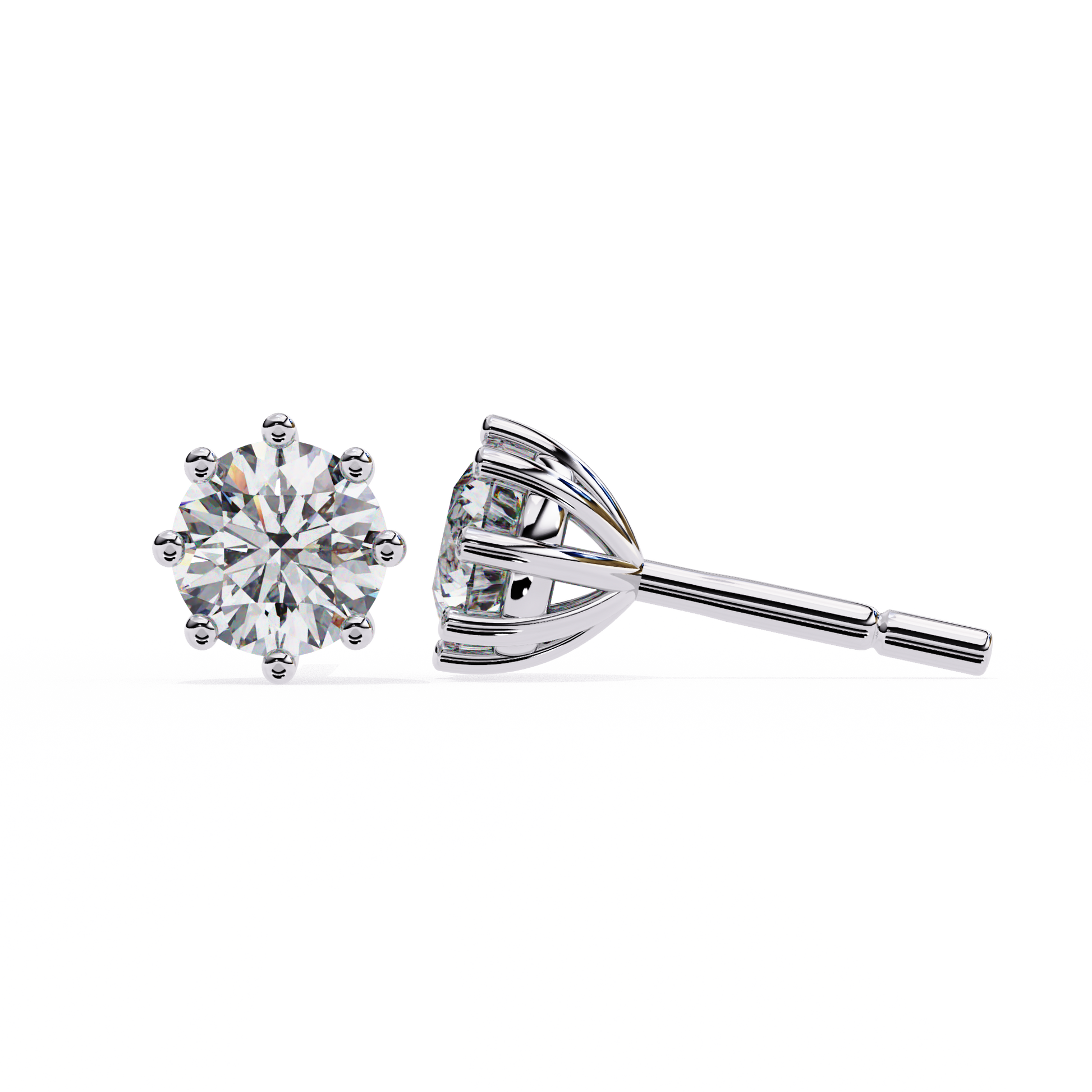 Imperial Round Diamond Earrings - Espira Fine Gems