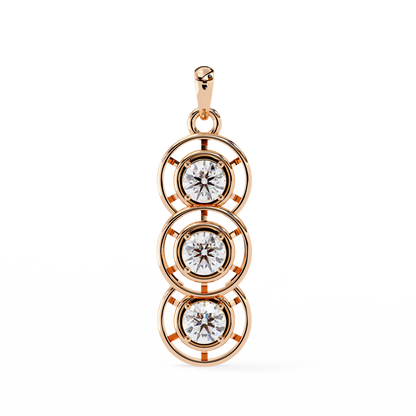 Pendentif diamant Floris céleste