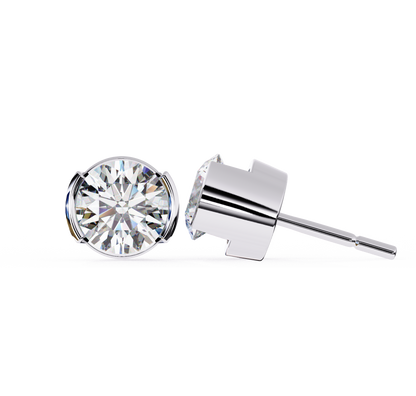 Boucles d'oreilles en diamant rond Nova