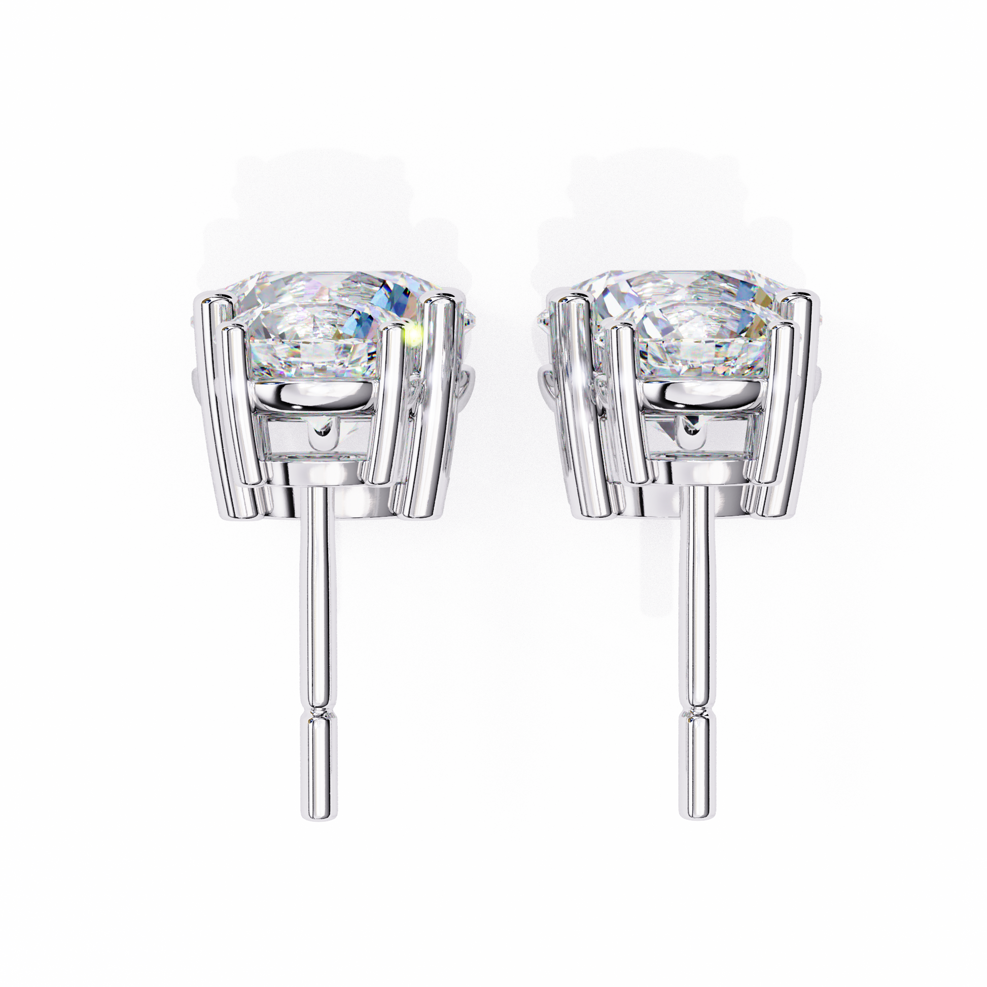 Gloria Round Diamond Earrings - Espira Fine Gems