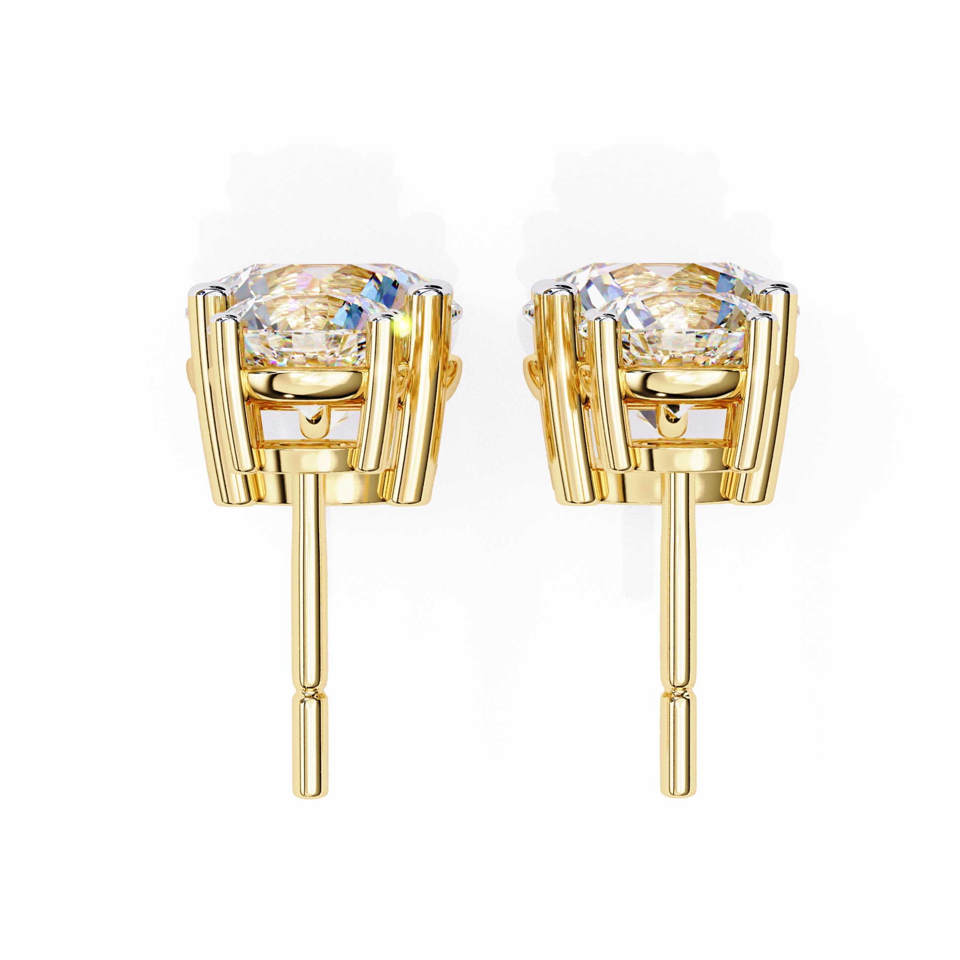 Gloria Round Diamond Earrings - Espira Fine Gems