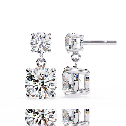 Gloria Round Diamond Earrings - Espira Fine Gems