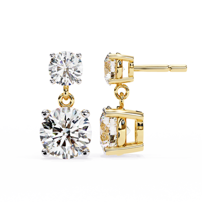 Gloria Round Diamond Earrings - Espira Fine Gems