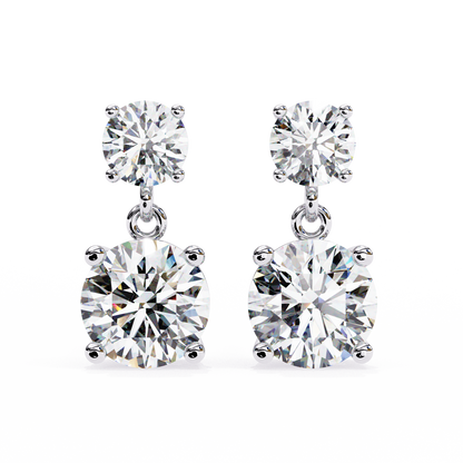 Gloria Round Diamond Earrings - Espira Fine Gems