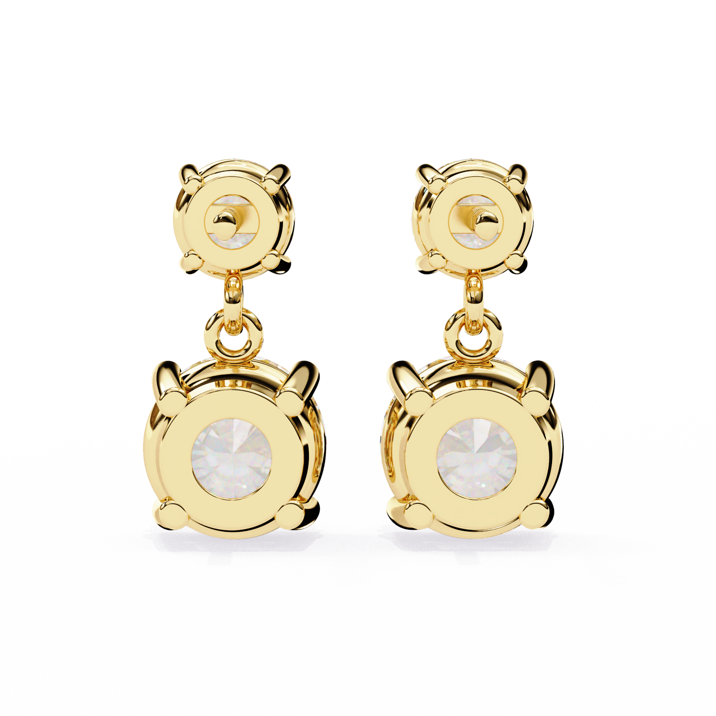 gloria round diamond earrings - espira fine gems