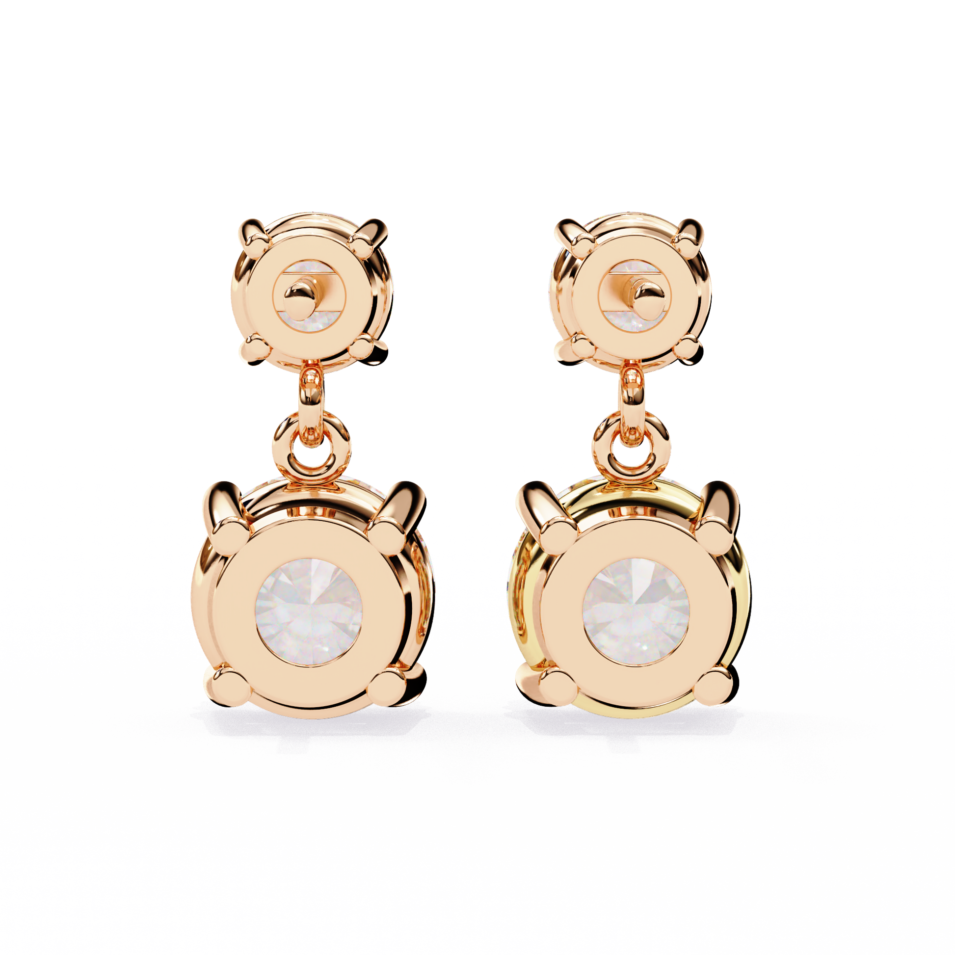 Gloria Round Diamond Earrings - Espira Fine Gems