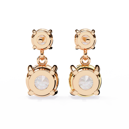 Gloria Round Diamond Earrings - Espira Fine Gems