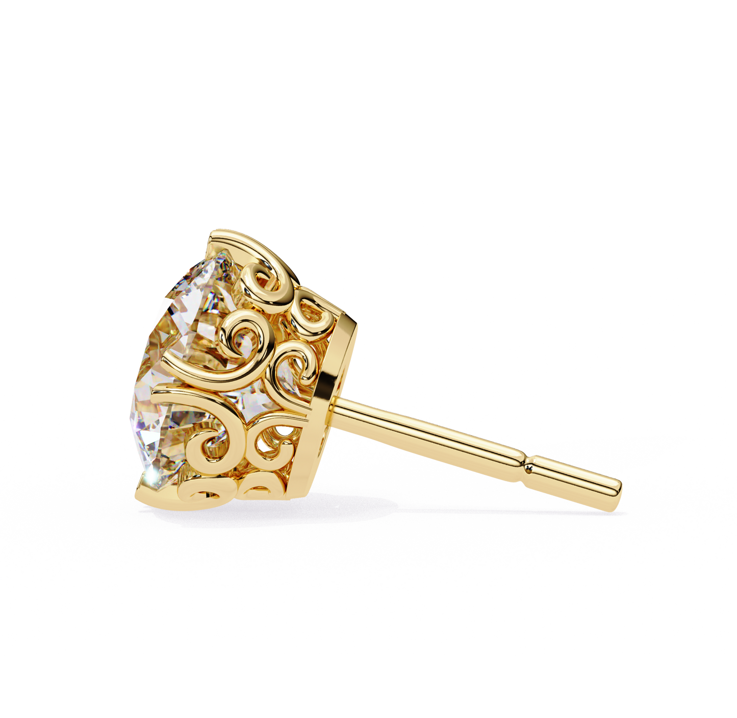 boucles d'oreilles ivy en diamants ronds