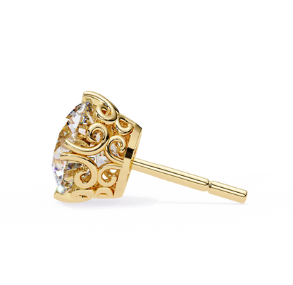 Boucles d'oreilles Ivy en diamants ronds