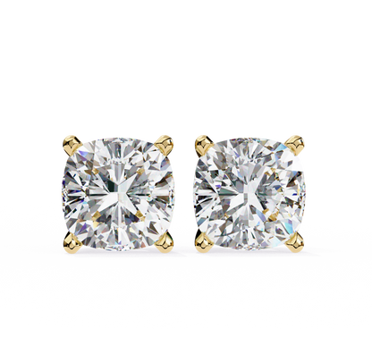 Boucles d'oreilles coussin de luxe en diamant