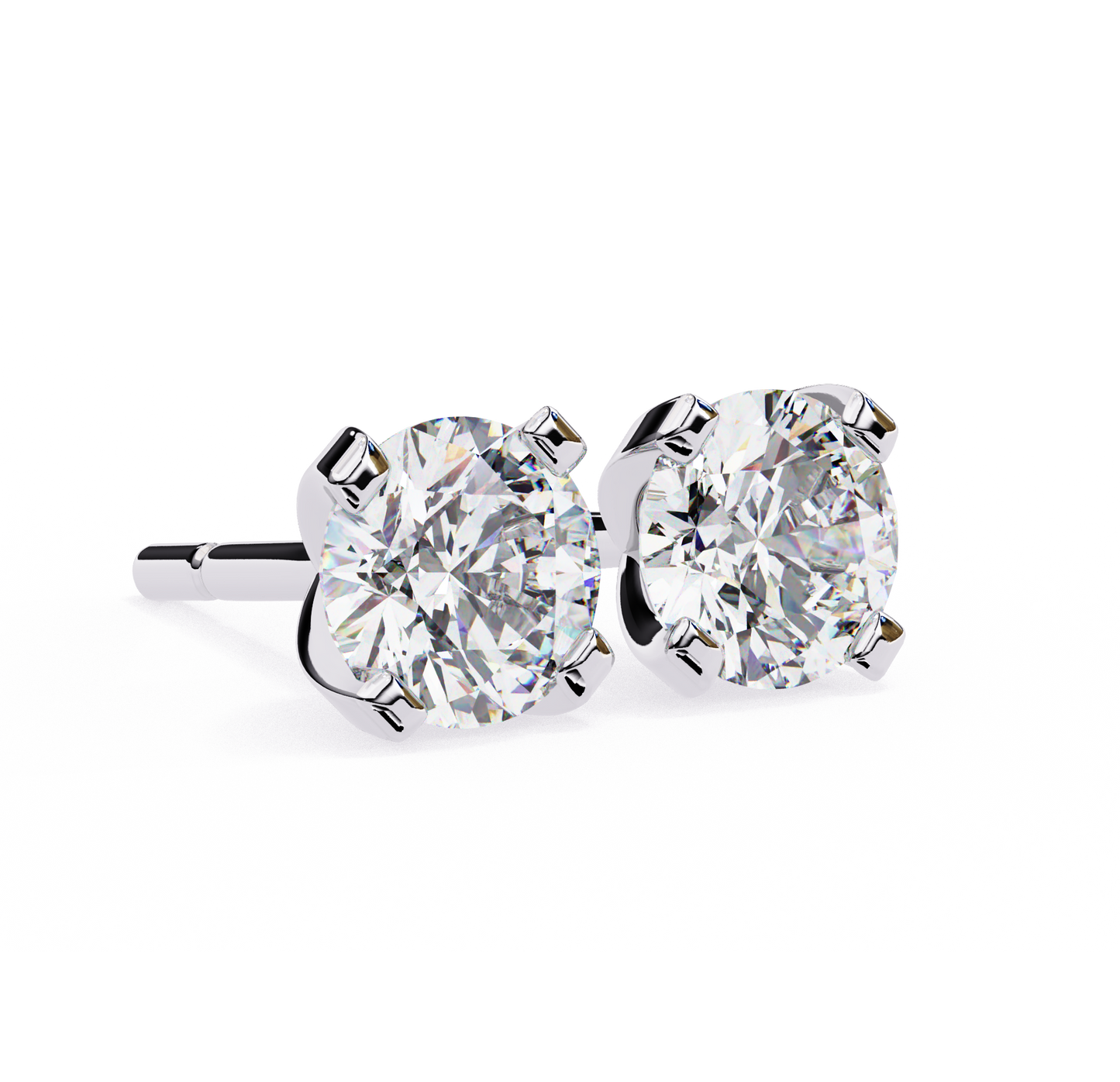 boucles d'oreilles royales en diamant rond