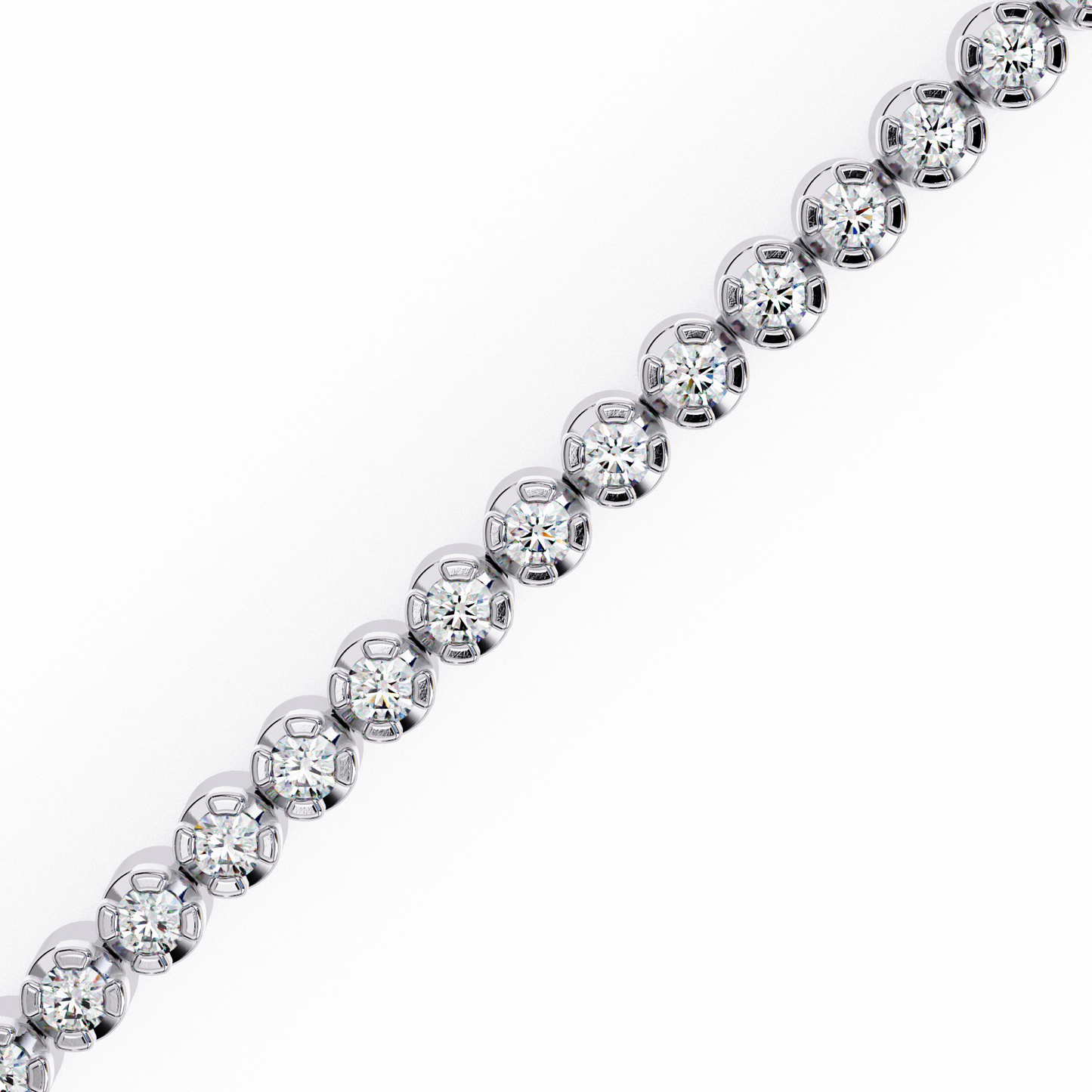 serene round diamond bracelet