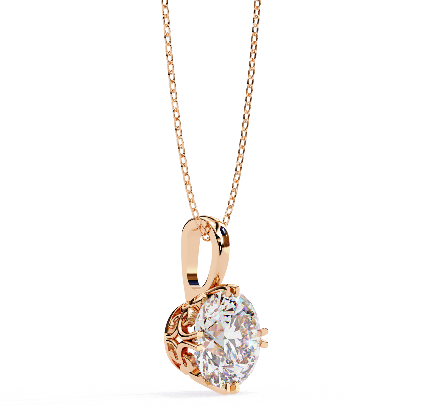 pendentif diamant floris céleste