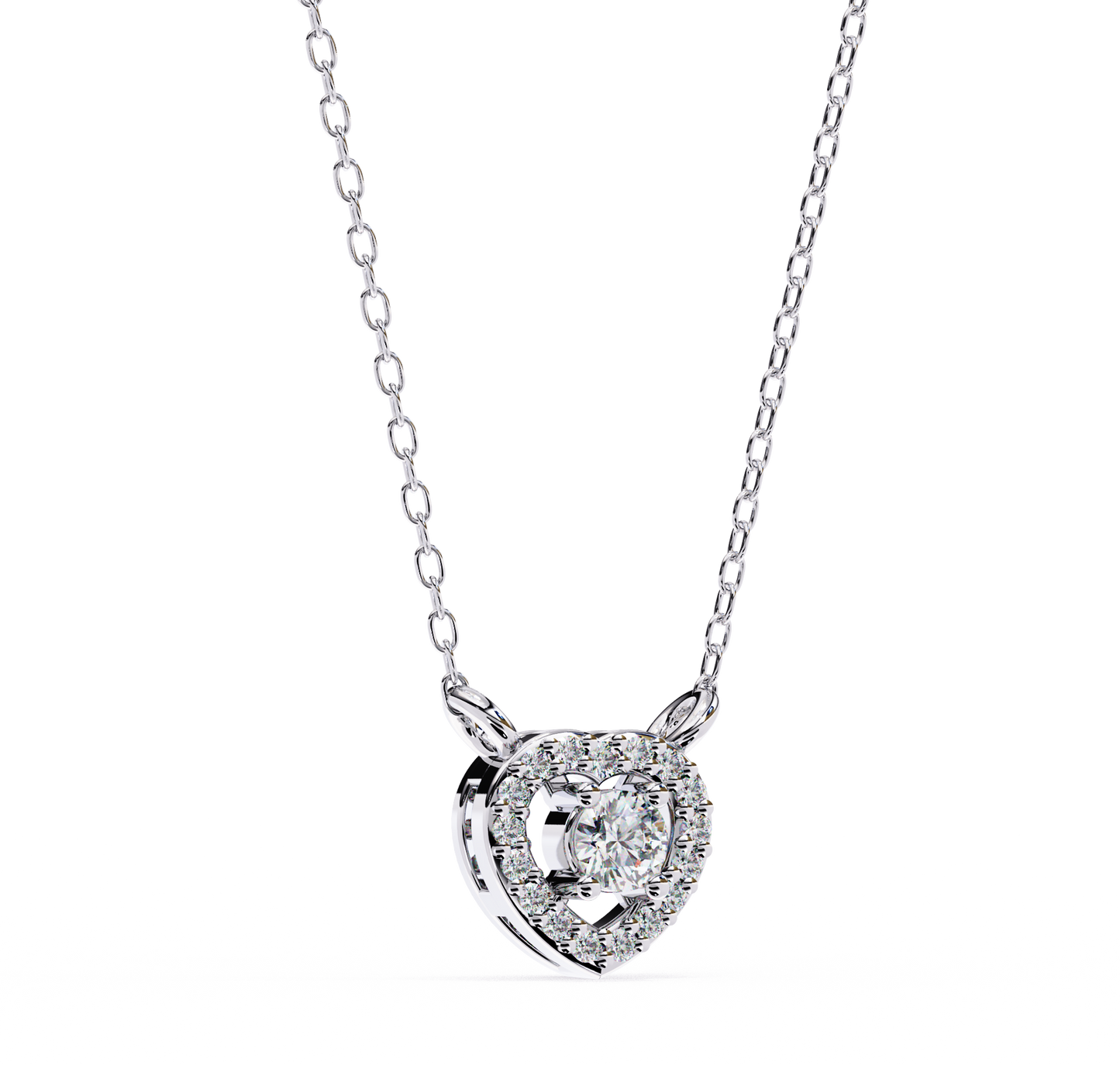 celestial heart diamond pendant
