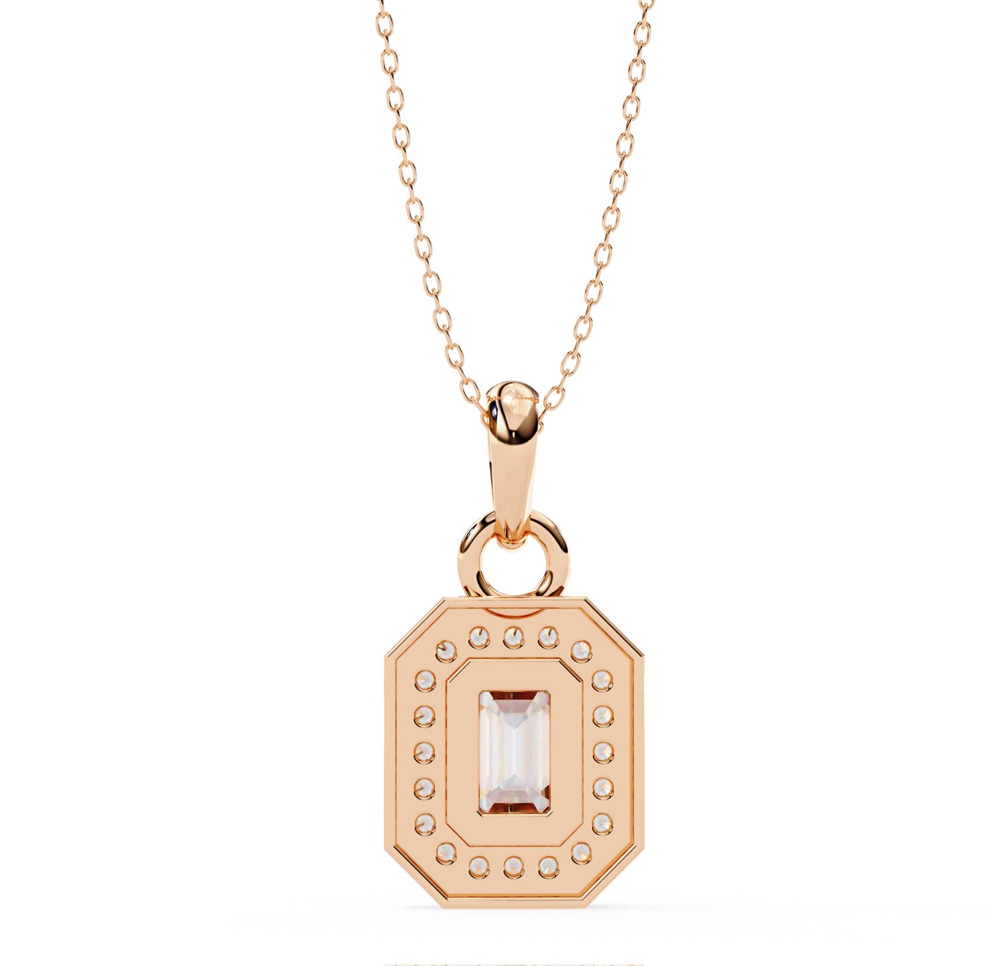 aura emerald diamond pendant (chain sold separately)