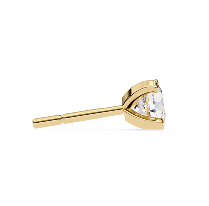 Boucles d'oreilles royales en diamant rond