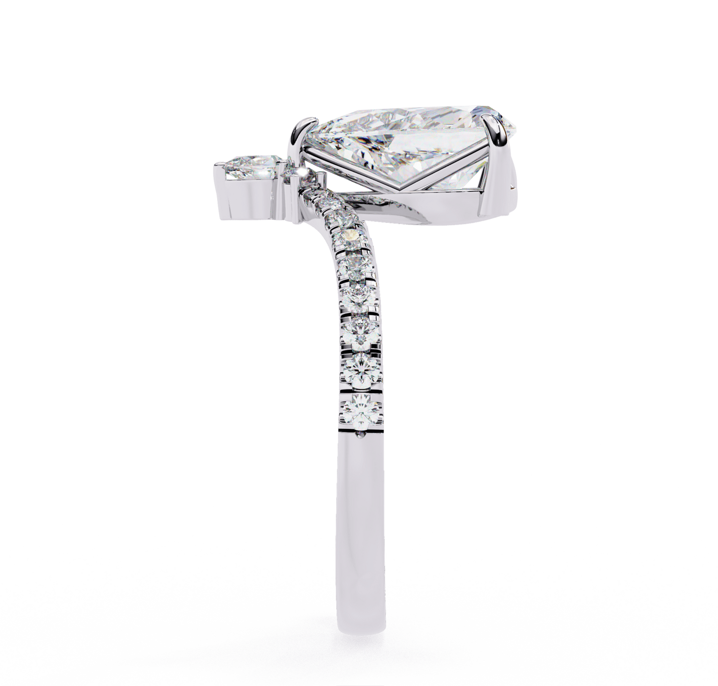 bague en diamant avec poire comet 