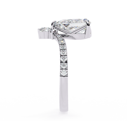Bague en diamant avec poire Comet 