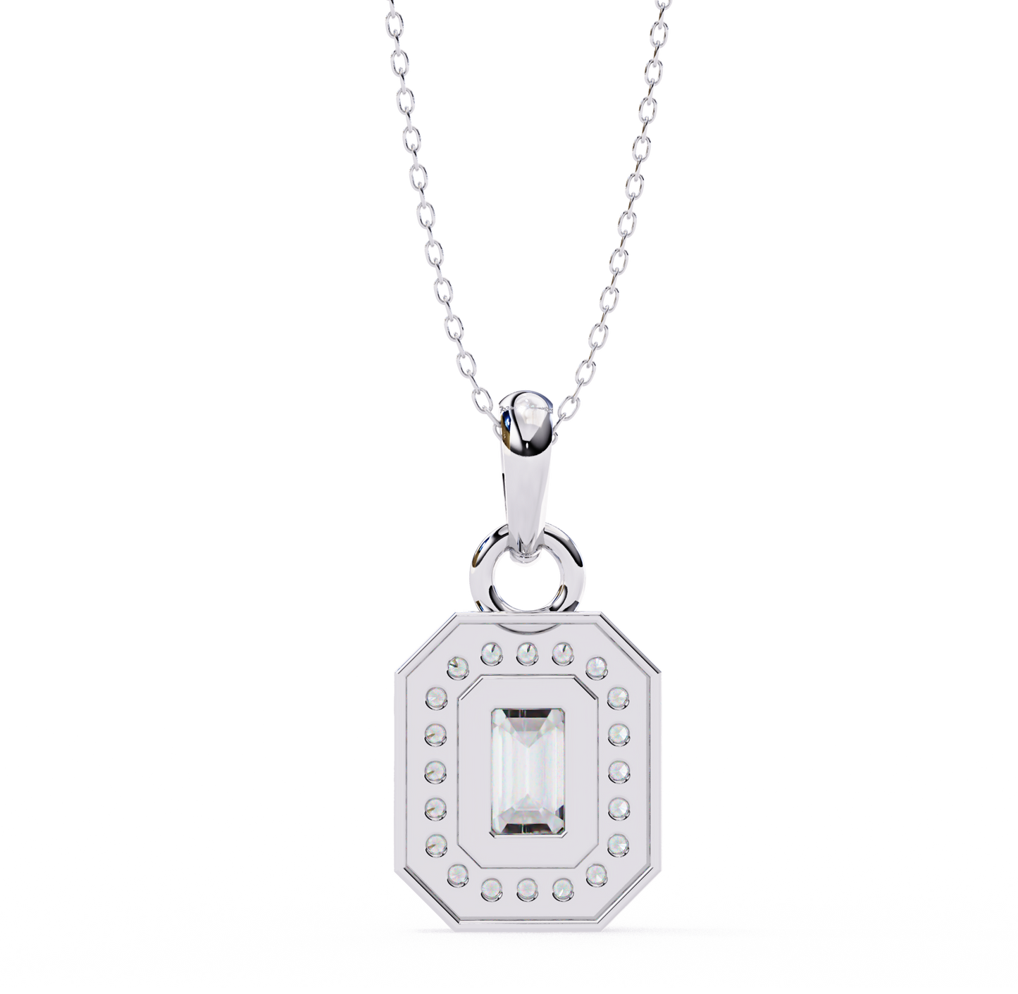 aura emerald diamond pendant (chain sold separately)