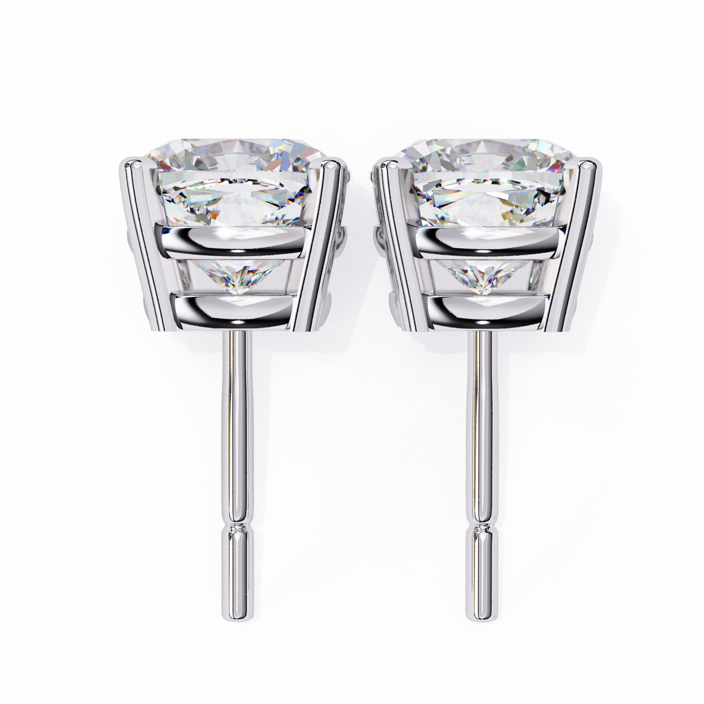 luxe cushion diamond earrings