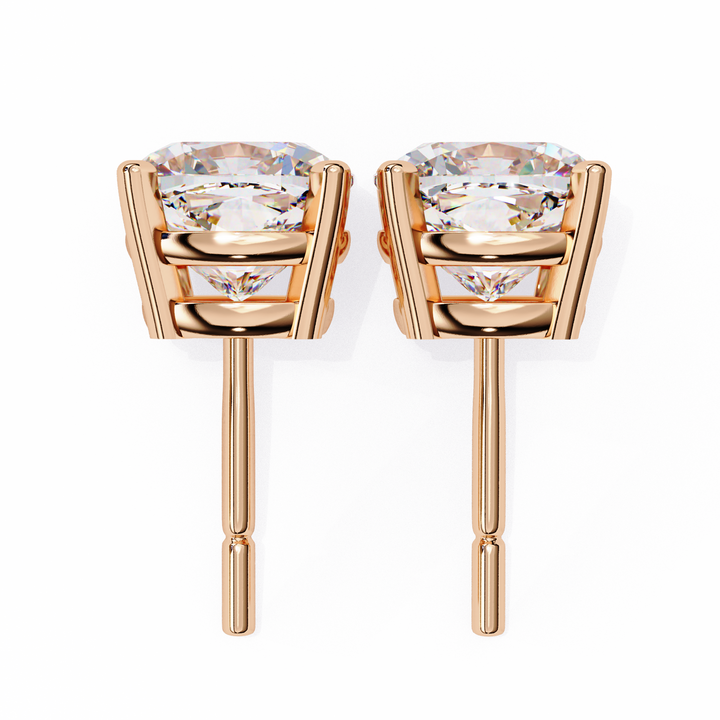 luxe cushion diamond earrings