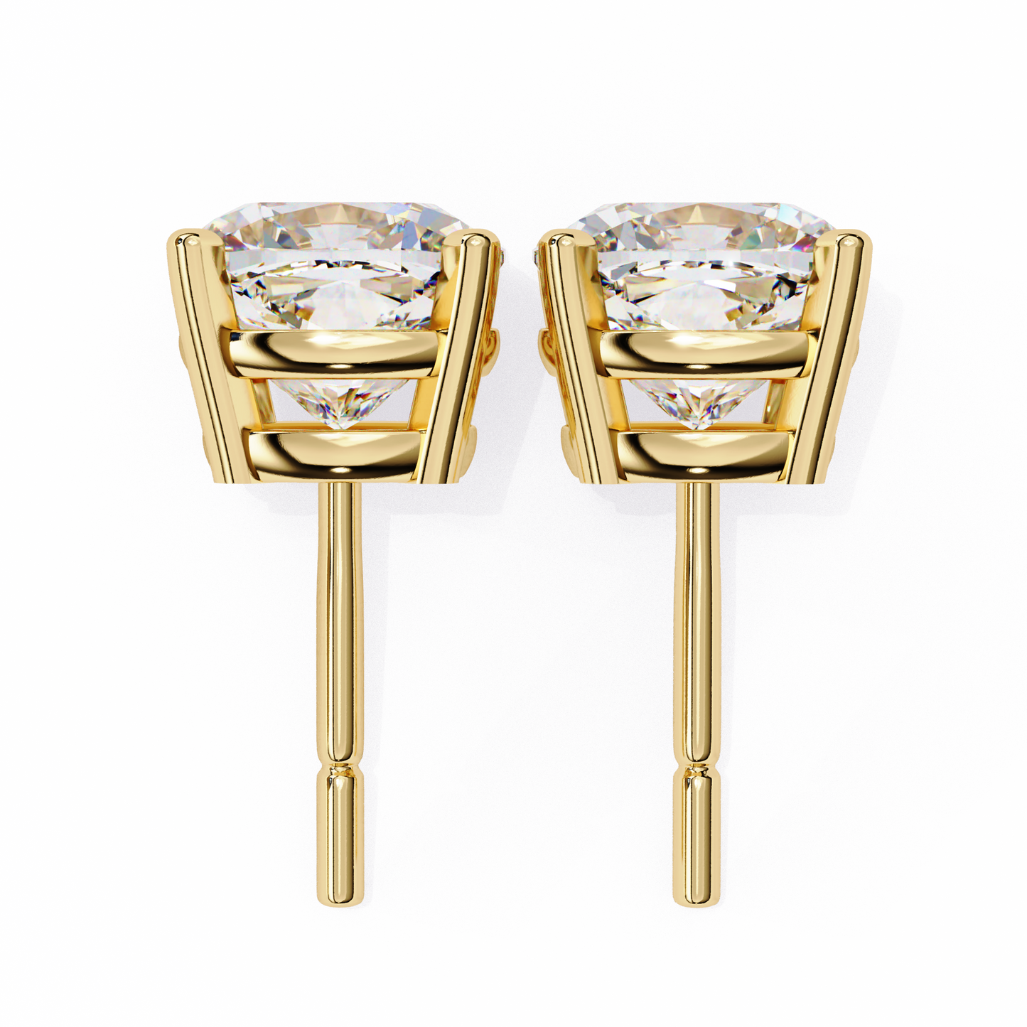 luxe cushion diamond earrings