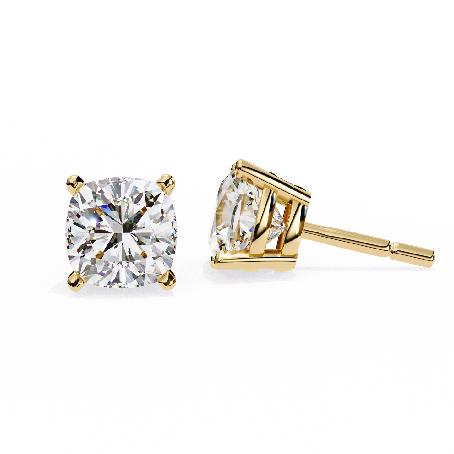 luxe cushion diamond earrings