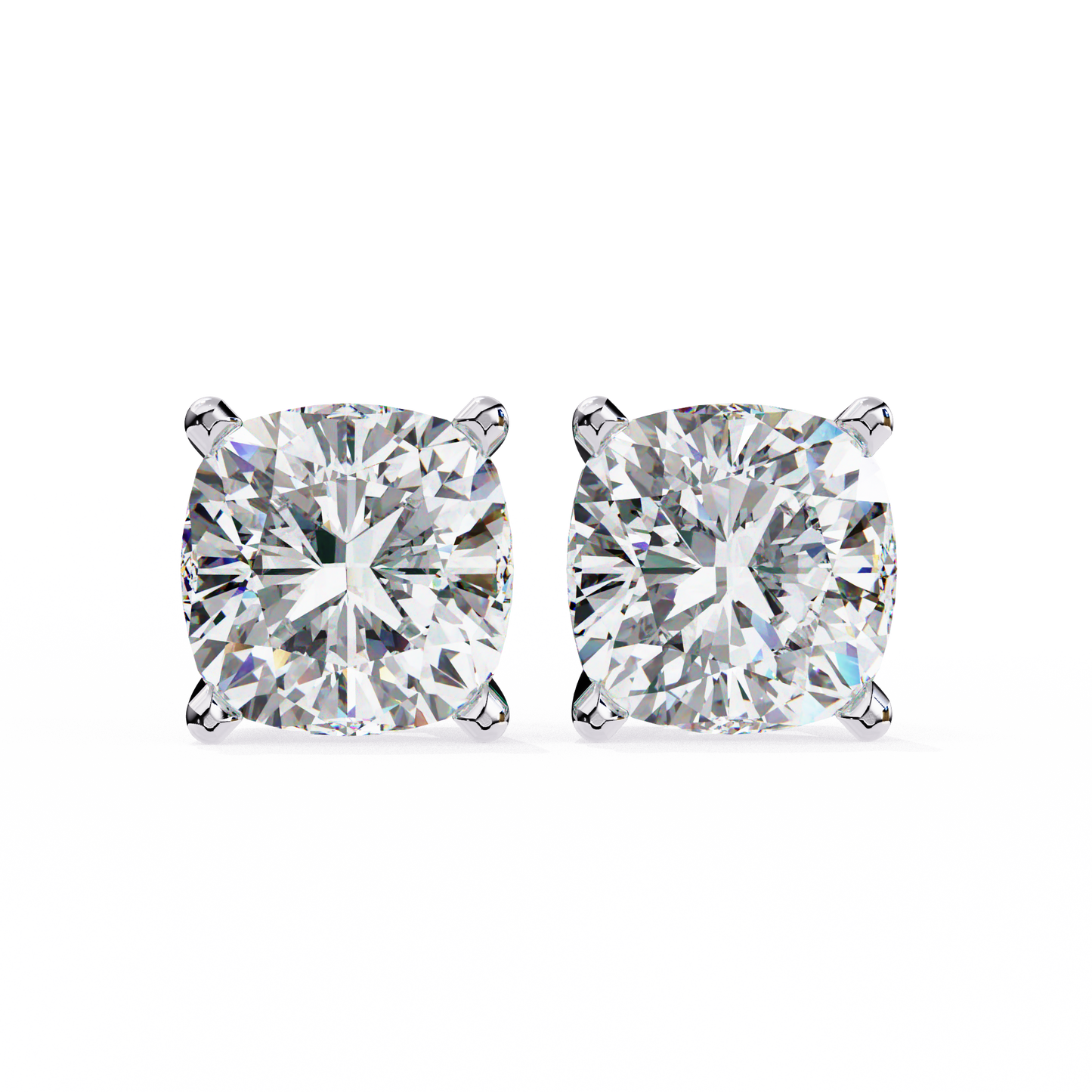 luxe cushion diamond earrings