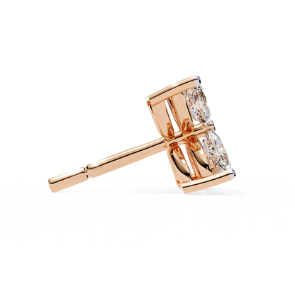 Boucles d'oreilles Blossom Marquise en diamant
