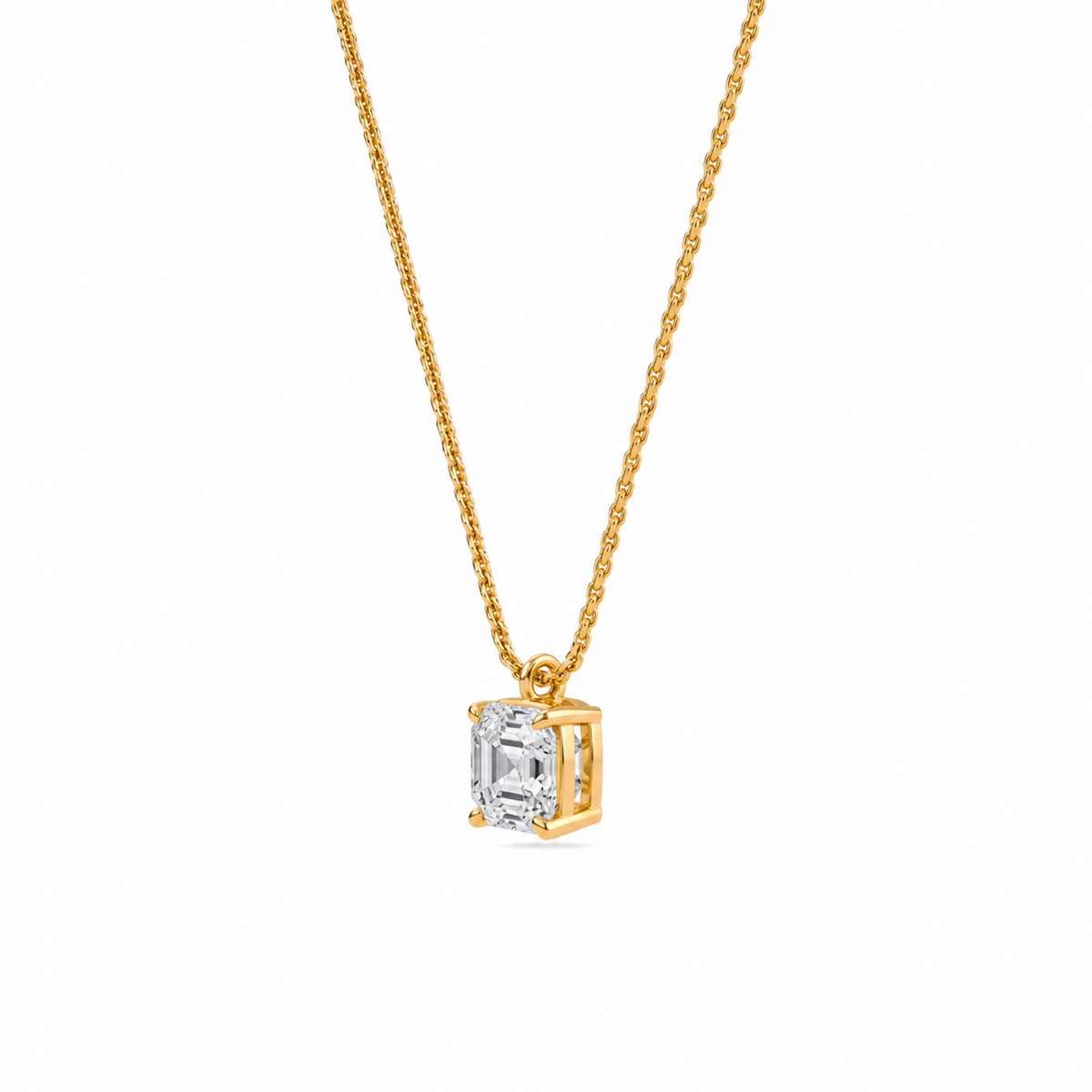 liberty 1 carat asscher diamond pendant (chain sold separately)