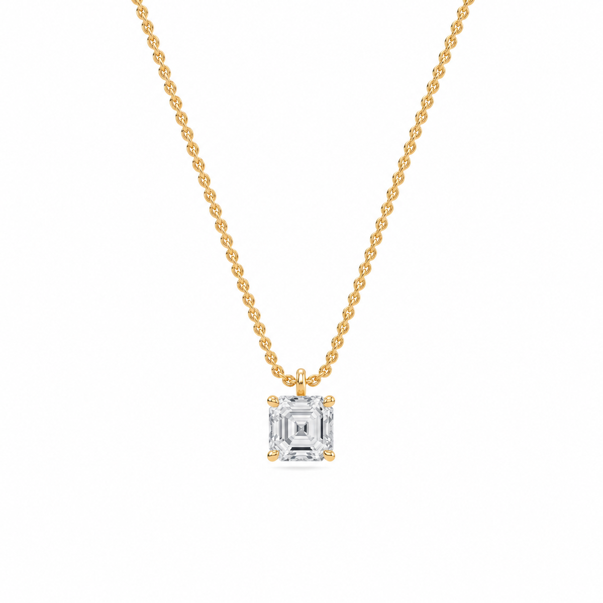 liberty 1 carat asscher diamond pendant (chain sold separately)