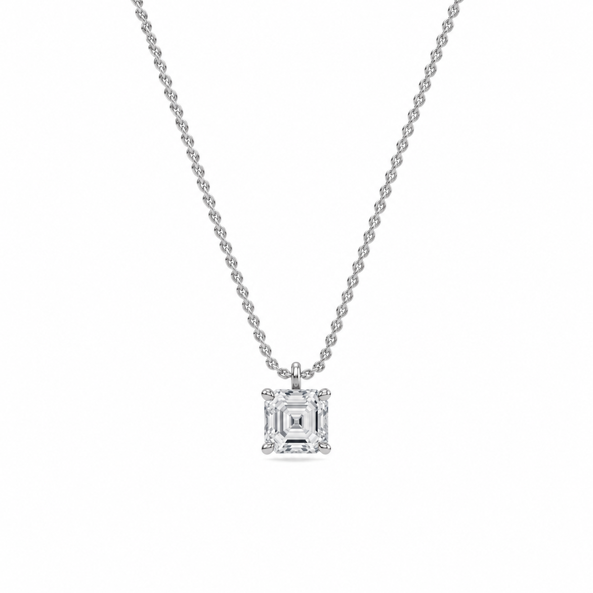 liberty 1 carat asscher diamond pendant (chain sold separately)