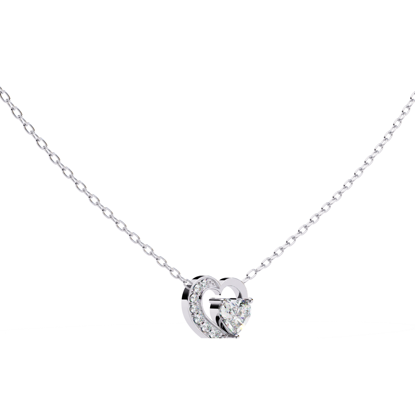 bound heart diamond pendant