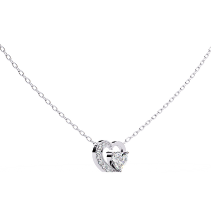 Bound Heart Diamond Pendant