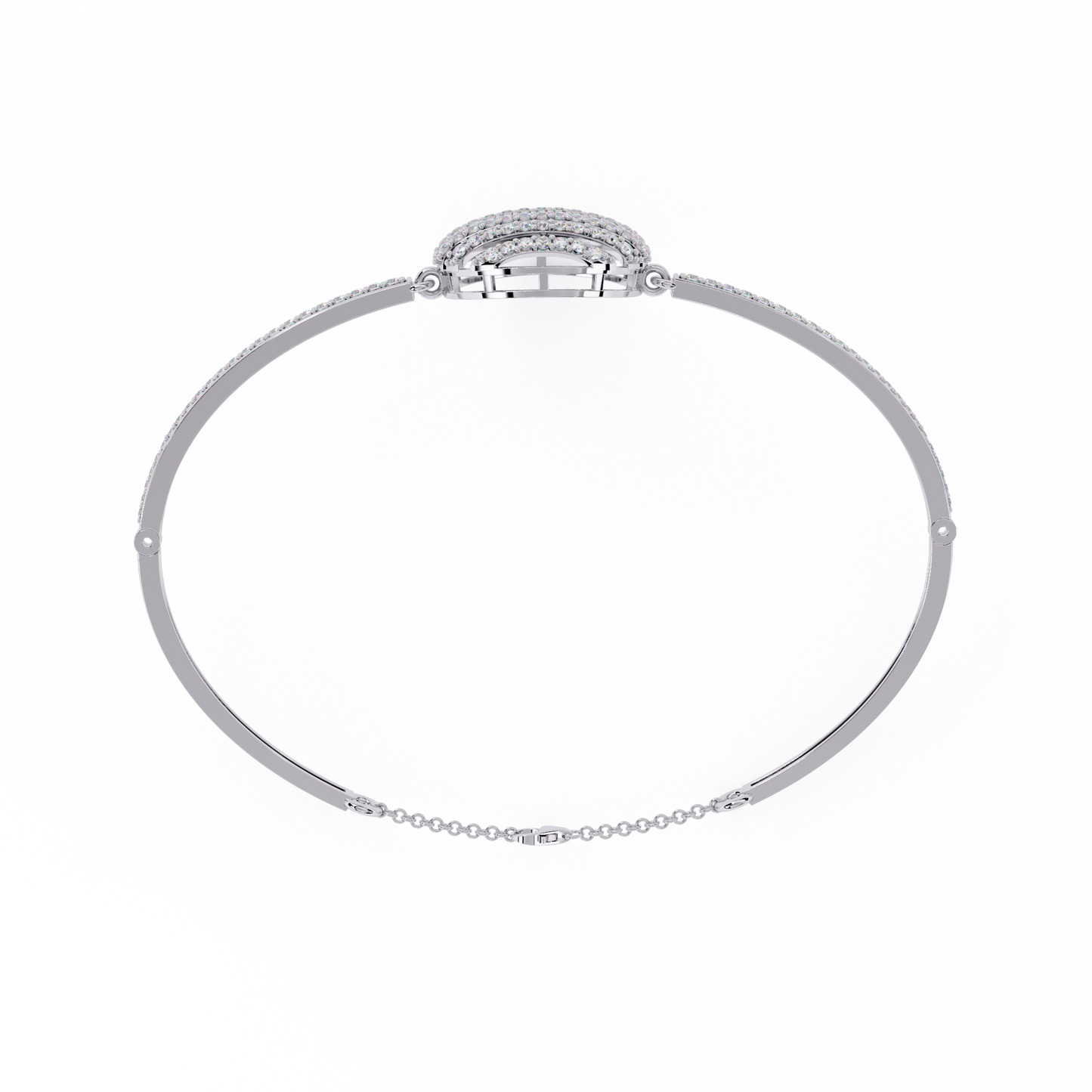 lustrous horizon round diamond bracelet