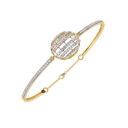 Lustrous Horizon Round Diamond Bracelet