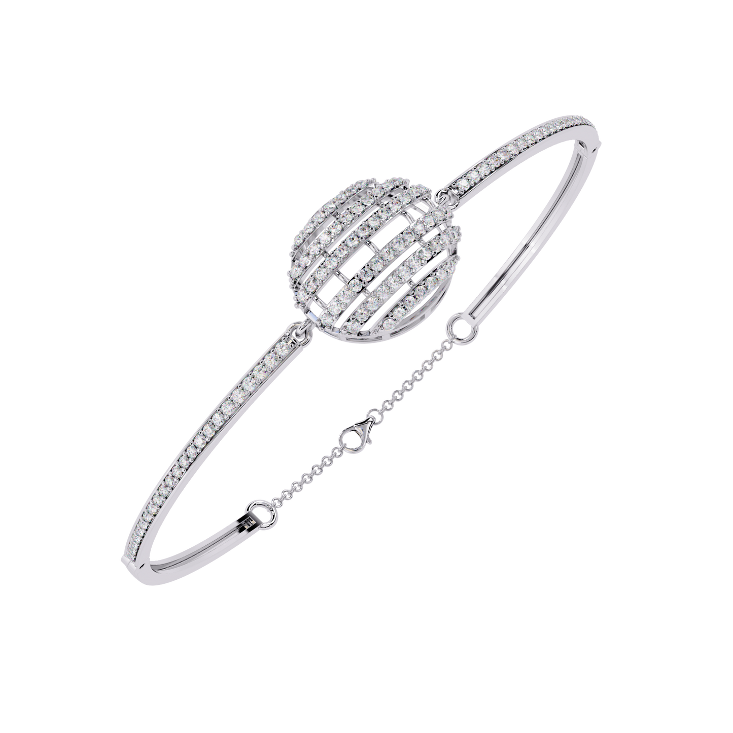 lustrous horizon round diamond bracelet
