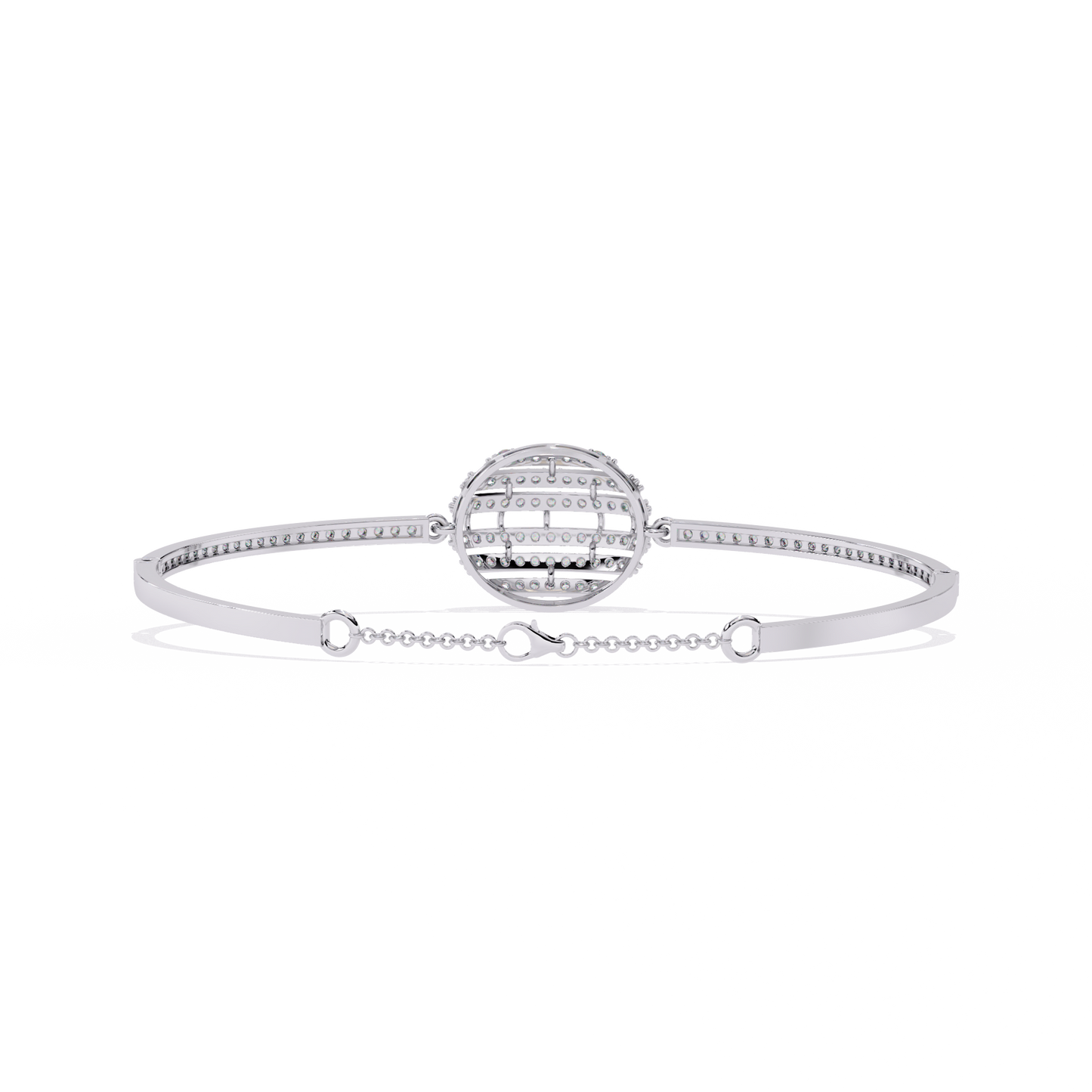 lustrous horizon round diamond bracelet