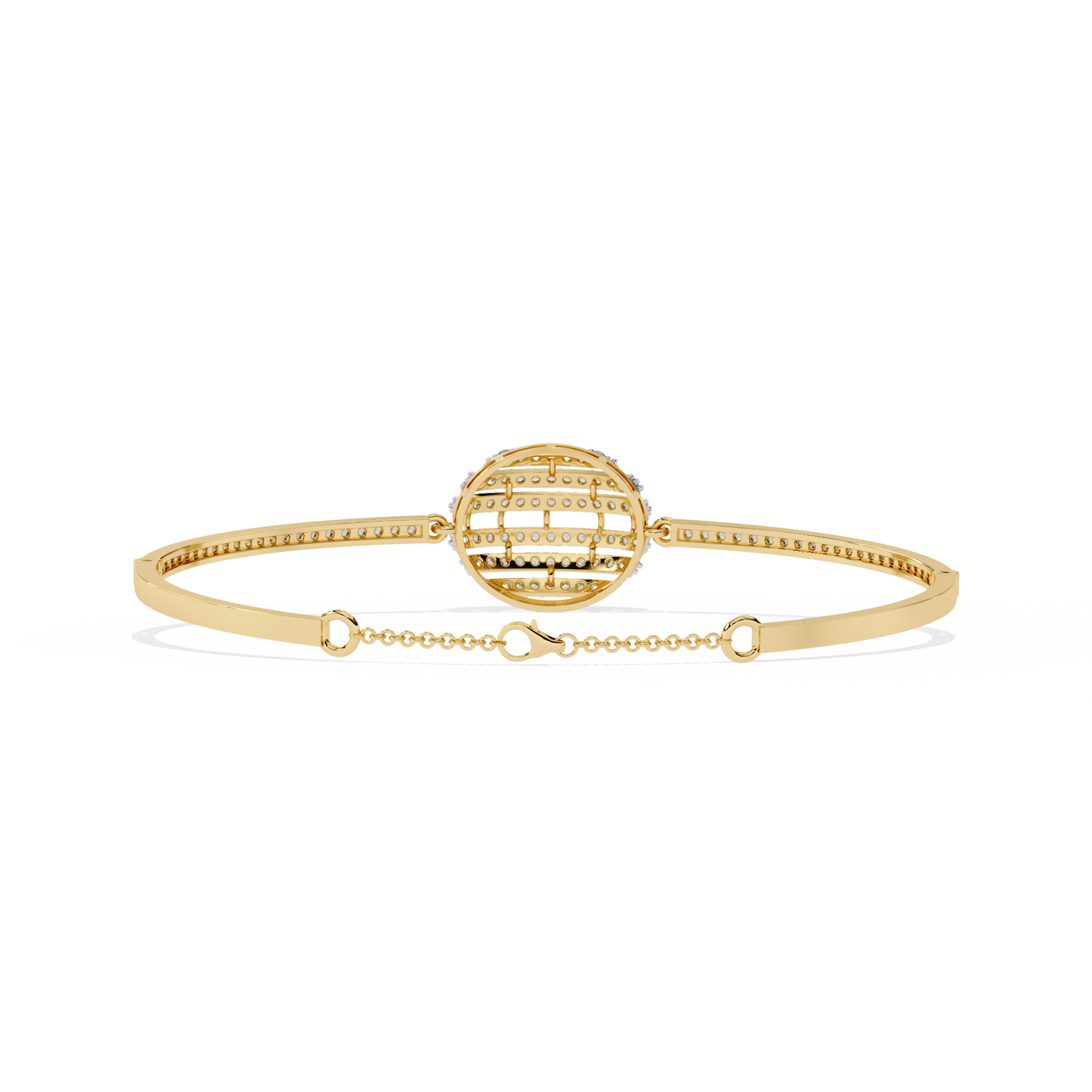 lustrous horizon round diamond bracelet