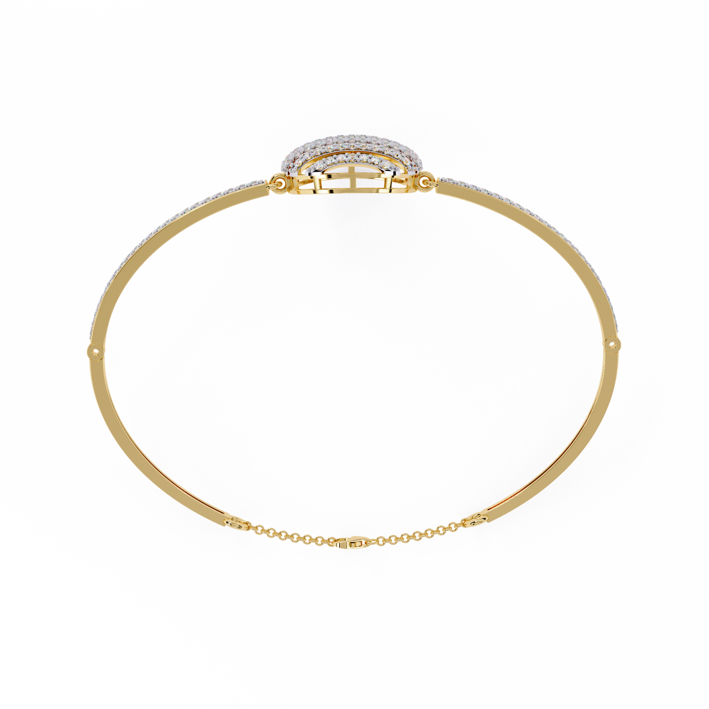 lustrous horizon round diamond bracelet