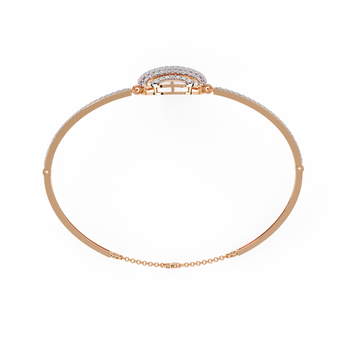 lustrous horizon round diamond bracelet
