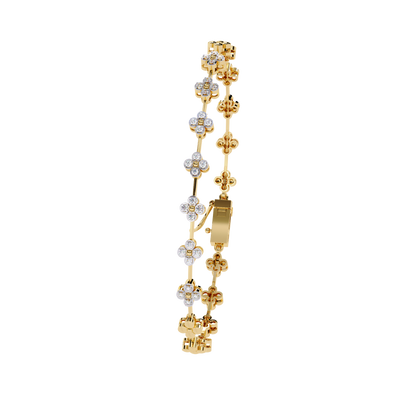Stellar Circle Round Diamond Bracelet