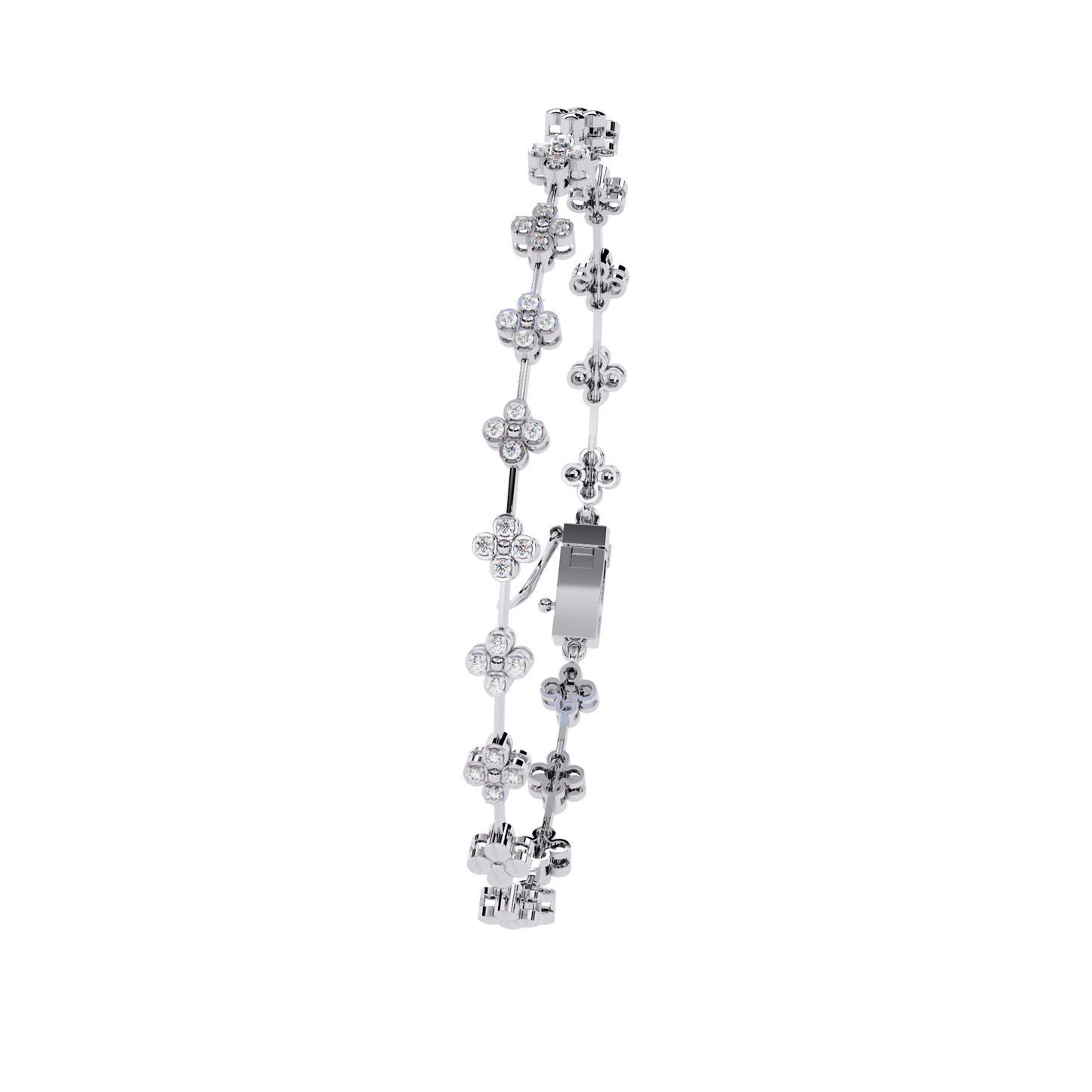 stellar circle round diamond bracelet