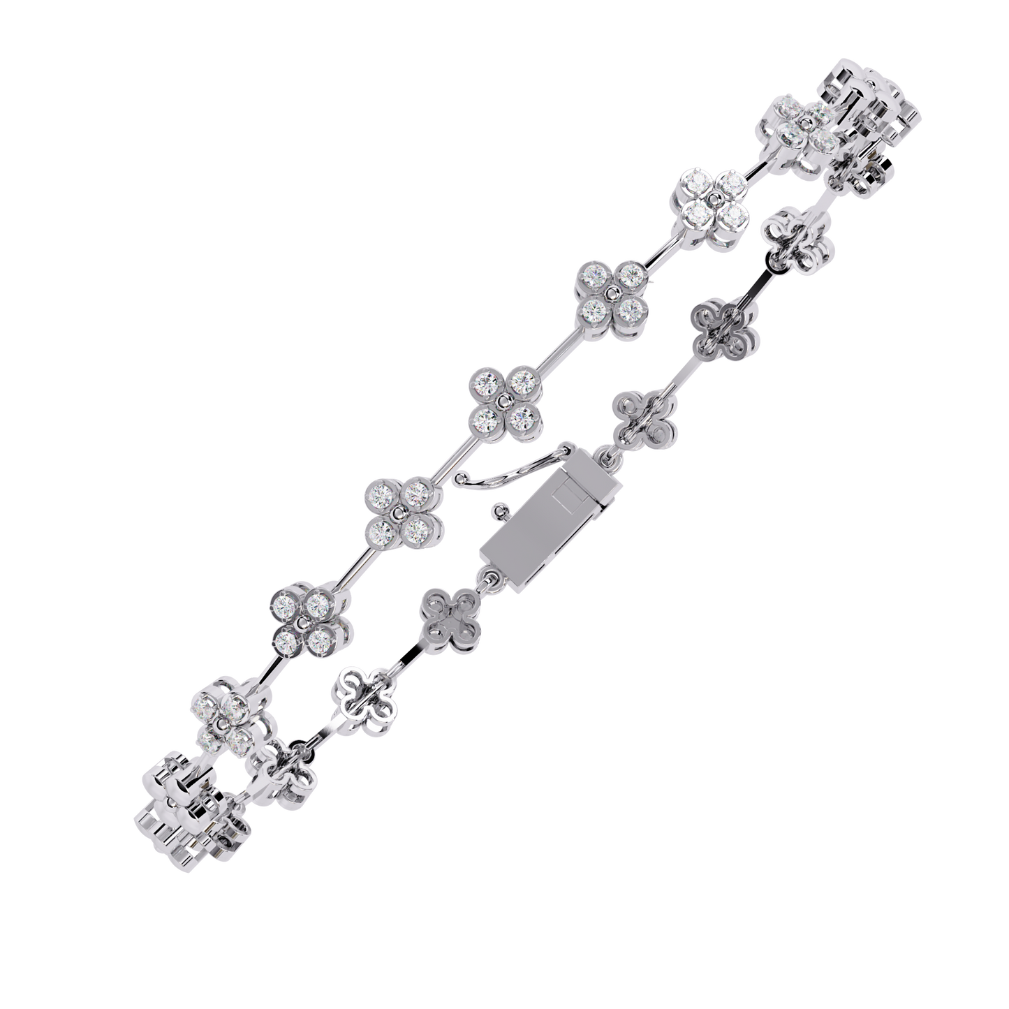 stellar circle round diamond bracelet