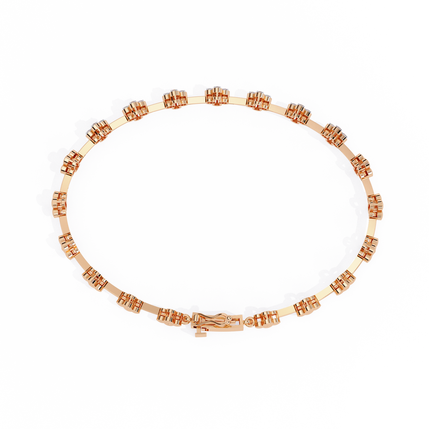 stellar circle round diamond bracelet
