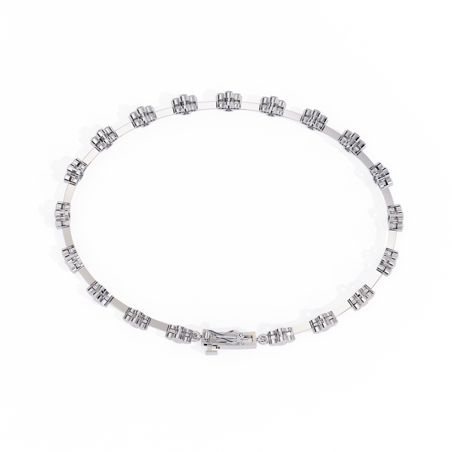 stellar circle round diamond bracelet